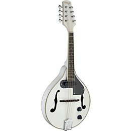 Open Box Stagg Acoustic-electric bluegrass mandolin with nato top Level 1 White