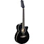 Stagg Mini-Jumbo Electro-Acoustic Cutaway 12-String Concert Guitar Black
