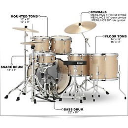 TAMA Imperialstar 6-Piece Complete Drum Set with Meinl HCS Cymbals and 22" Bass Drum Champagne Mist