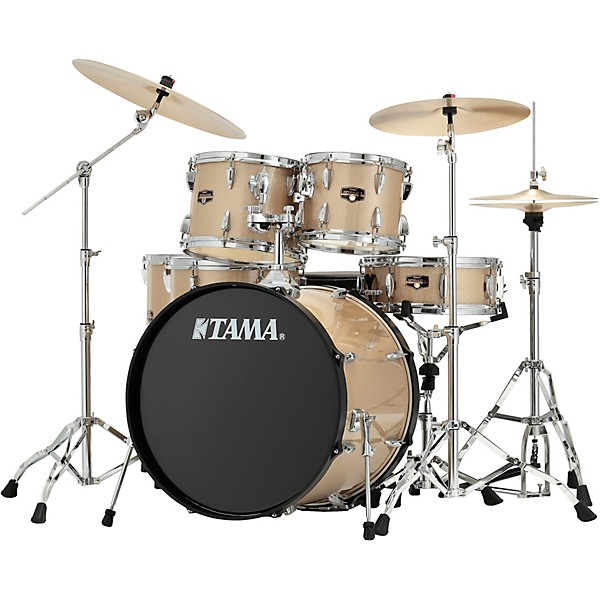 TAMA Imperialstar 6-Piece Complete Drum Set with Meinl HCS Cymbals and 22" Bass Drum Champagne Mist