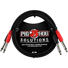 Pig Hog 1/4" - 1/4" Dual Cable 3 ft.