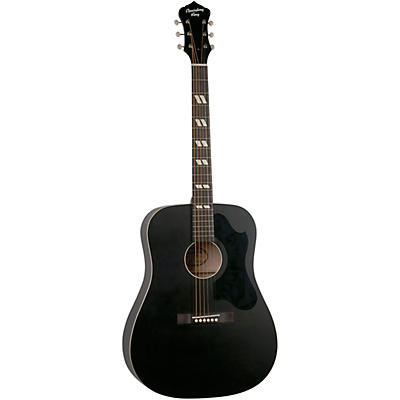 Recording King Dirty 30S 7 Rds-7 Dreadnought Acoustic Guitar Black for sale