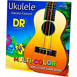 DR Strings Ukulele Multi-Color Soprano Concert Strings