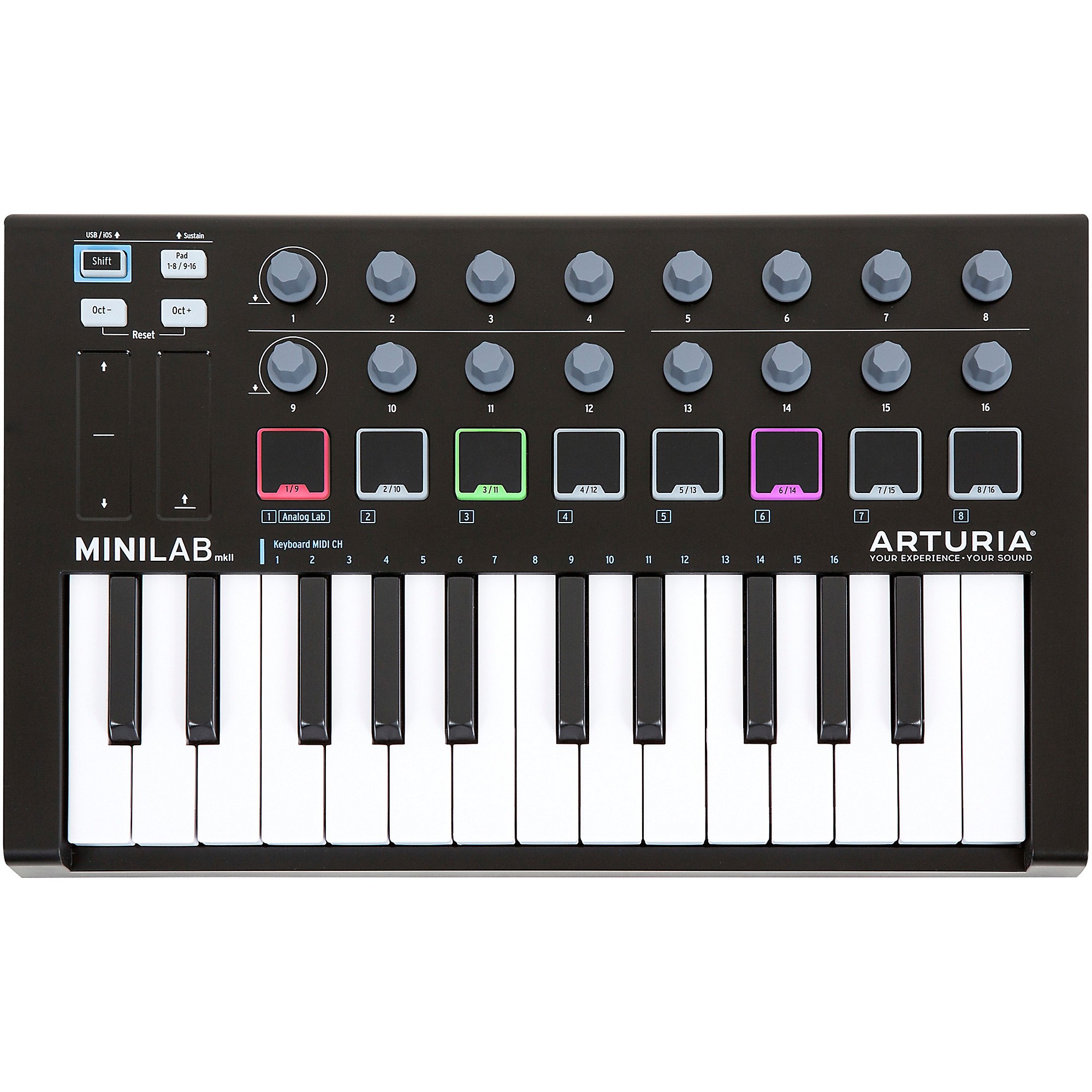 Arturia MiniLab MkII Mini Hybrid Keyboard Controller Black Edition