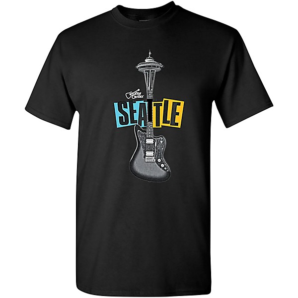 Guitar Center Seattle Guitar Needle Graphic T-Shirt Large