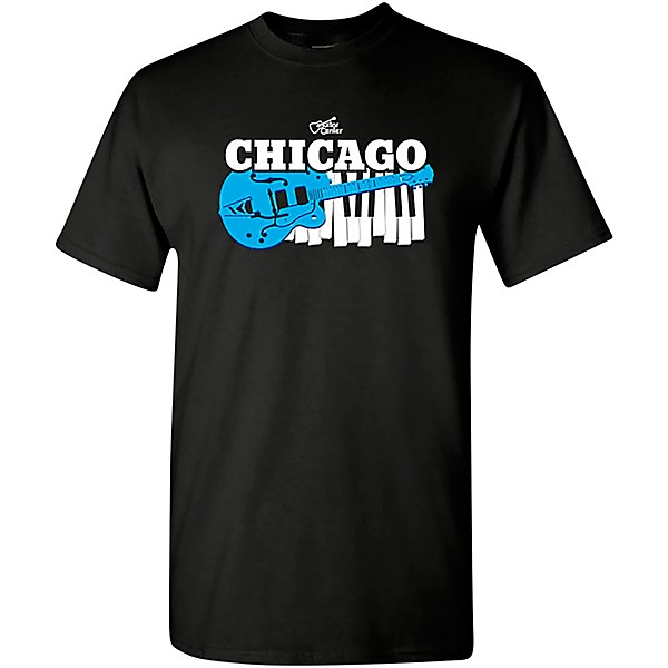 Guitar Center Chicago Guitar and Keyboard Graphic T-Shirt Medium