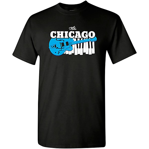 Guitar Center Chicago Guitar and Keyboard Graphic T-Shirt XX Large