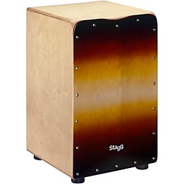 Stagg Medium Birch Cajon with Bag Sunburst