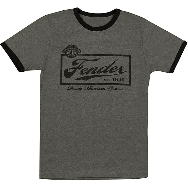 Clearance Fender Beer Label Mens T-Shirt Large Black