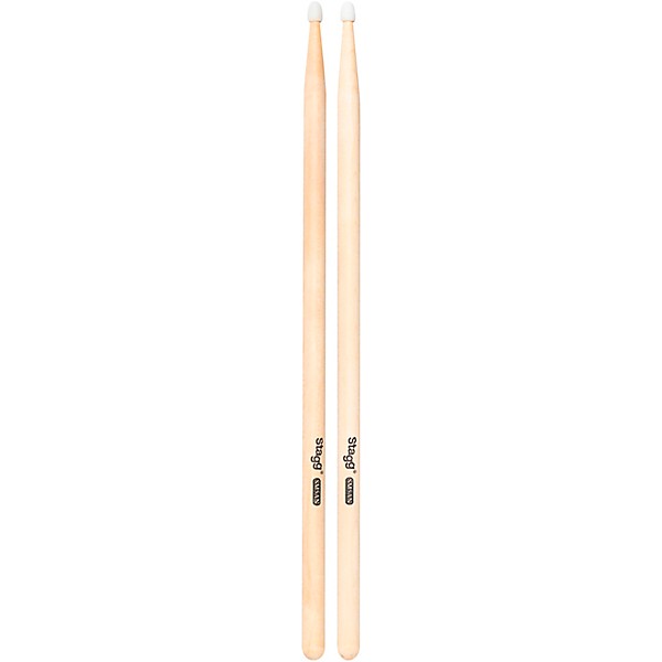 Stagg 12-Pair Maple Drum Sticks Nylon Tip 5A