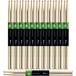 Stagg 12-Pair American Hickory Drum Sticks Wood Tip 7A Stagg 12-Pair American Hickory Drum Sticks Wood Tip 2B