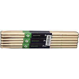 Stagg 12-Pair American Hickory Drum Sticks Wood Tip 7A