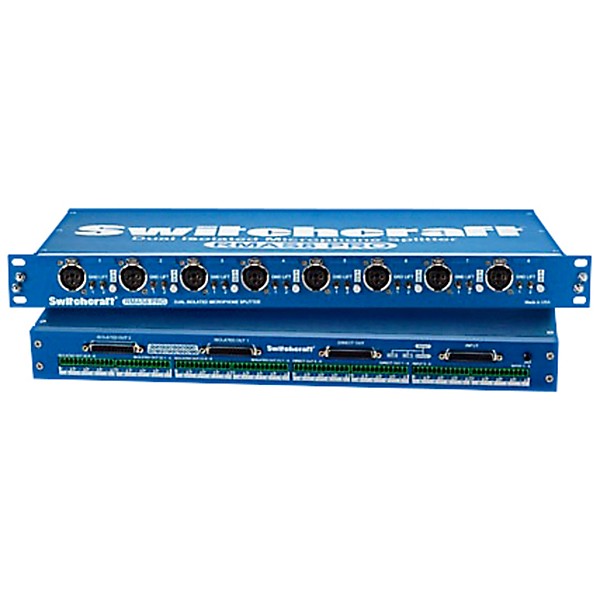 Switchcraft RMAS8 Rack-Mounted, 8-input, 3-way Split, Dual Isolated Mic Splitter