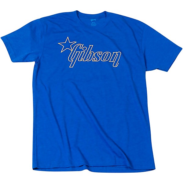 Gibson Star Logo T-Shirt Small Blue
