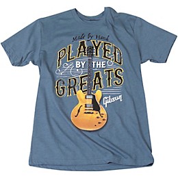 Gibson Played By The Greats Vintage T-Shirt XX Large Indigo Blue