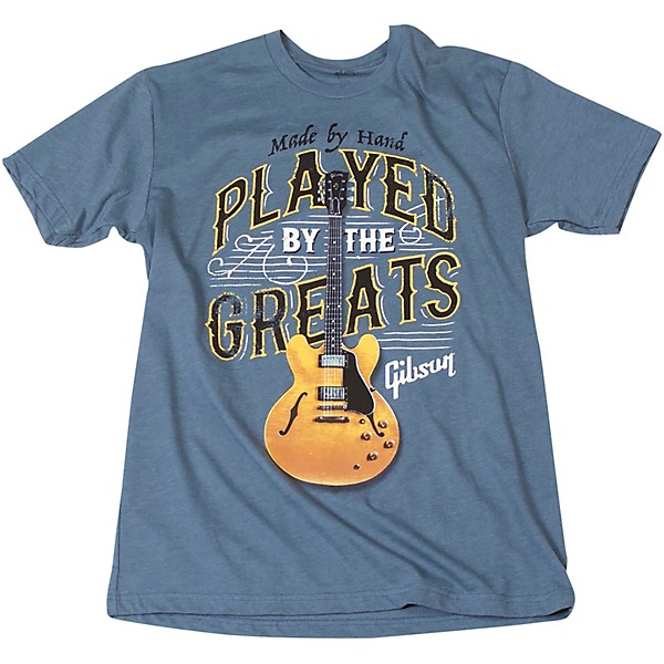 Gibson Played By The Greats Vintage T-Shirt XX Large Indigo Blue