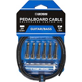 BOSS BCK-6 Pedalboard Cable Kit, 6 Connectors 6 ft. Black