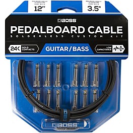 BOSS BCK-12 Pedalboard Cable Kit, 12 Connectors 12 ft. Black