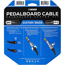 BOSS BCK-12 Pedalboard Cable Kit, 12 Connectors 12 ft. Black