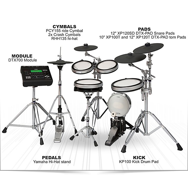 Yamaha DTX920HWK Electronic Drum Set with Yamaha Hardware Pack