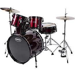 Verve 5-Piece Drum Set with Cymbals and Throne Wine Red