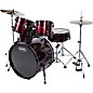 Verve 5-Piece Drum Set with Cymbals and Throne Wine Red