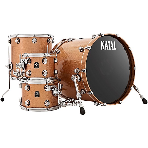 Open Box Natal Drums Cafe Racer US Fusion 22 4-Piece Shell Pack With 22" Bass Drum Level 1 Champagne Sparkle