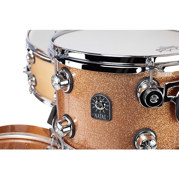 Open Box Natal Drums Cafe Racer US Fusion 22 4-Piece Shell Pack With 22" Bass Drum Level 1 Champagne Sparkle