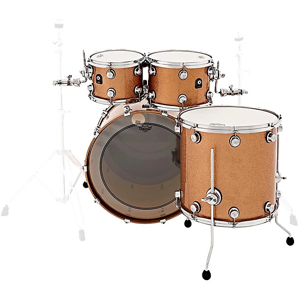Open Box Natal Drums Cafe Racer US Fusion 22 4-Piece Shell Pack With 22" Bass Drum Level 1 Champagne Sparkle