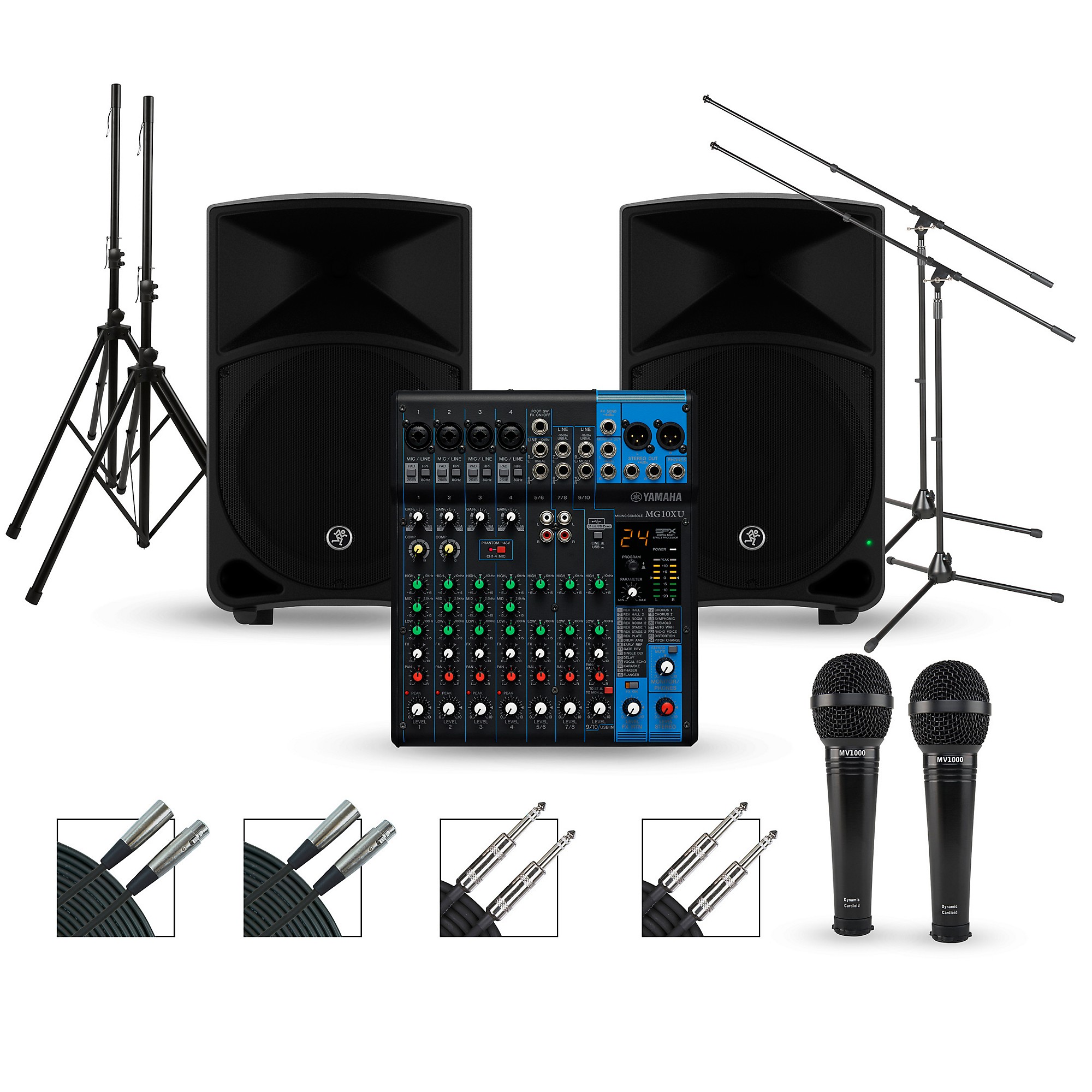 Yamaha Complete PA Package with MG10XU Mixer and Mackie Thump
