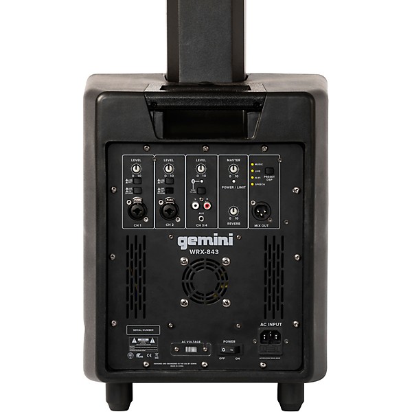 Open Box Gemini WRX-843 Professional Portable Column Line Array PA Speaker System Level 1