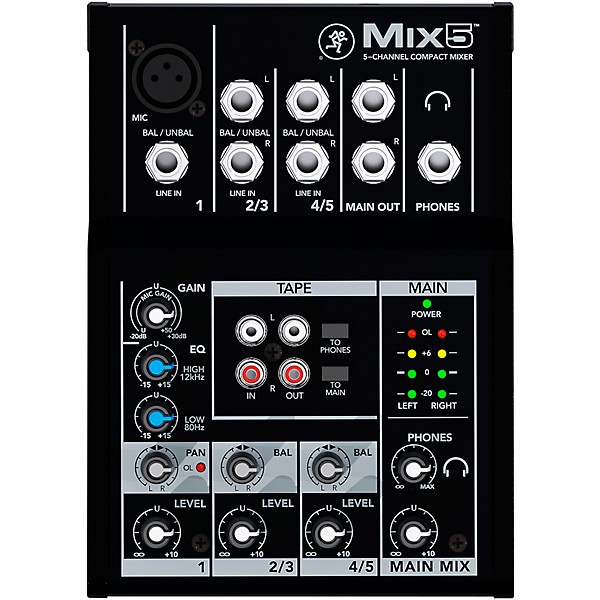 Mackie Mix5 Mixer with Mackie Thump PA Package 12" Mains