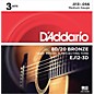D'Addario EJ12-3D 80/20 Bronze Medium Acoustic Guitar Strings 3-Pack thumbnail