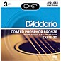 Open Box D'Addario EXP16-3D Coated Phosphor Bronze Light Acoustic Guitar Strings 3-Pack Level 1 thumbnail