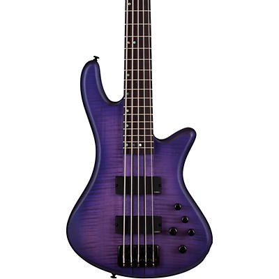 Schecter Guitar Research Limited-Edition Stiletto Studio-5 5-String Bass Transparent Purple Burst for sale
