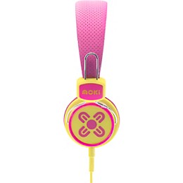 Moki Kid Safe Volume Limited Headphones Pink/Yellow