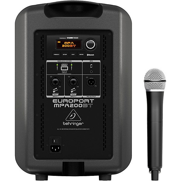 Behringer EUROPORT MPA200BT 200W Portable Speaker With Wireless Microphone