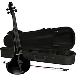 Open Box Cremona SV-180BKE Premier Student Electric Violin Outfit Level 1 4/4 Metallic Black