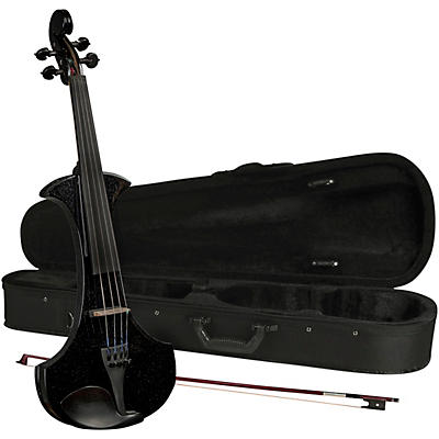 Cremona Sv-180Bke Premier Student Electric Violin Outfit 4/4 Metallic Black for sale