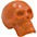 KAT Percussion Beadbrain Skull Rhythm Shaker Bone KAT Percussion Beadbrain Skull Rhythm Shaker Orange