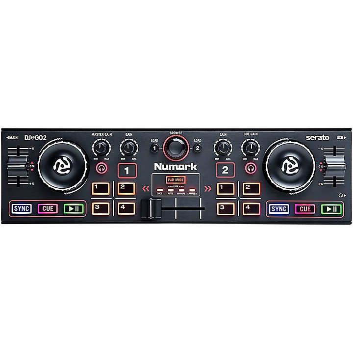 Numark DJ2GO2 Compact Portable Serato DJ Controller with Audio