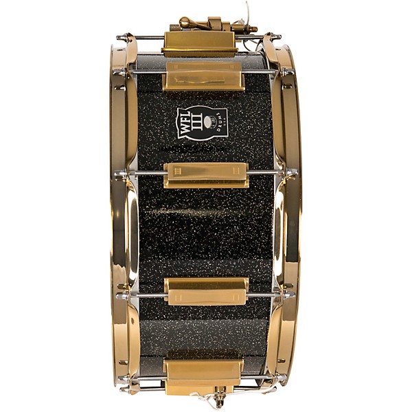 WFLIII Drums Signature Metal Snare Drum With Gold Hardware 14 x 6.5 in. Black Sparkle