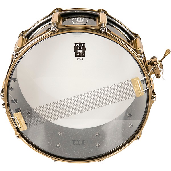 WFLIII Drums Signature Metal Snare Drum With Gold Hardware 14 x 6.5 in. Black Sparkle