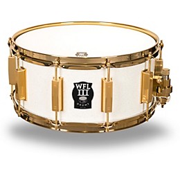 WFLIII Drums Signature Metal Snare Drum With Gold Hardware 14 x 6.5 in. White Sparkle
