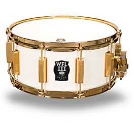 WFLIII Drums Signature Metal Snare D... WFLIII Drums Signature Metal Snare Drum With Gold Hardware 14 x 6.5 in. White Sparkle