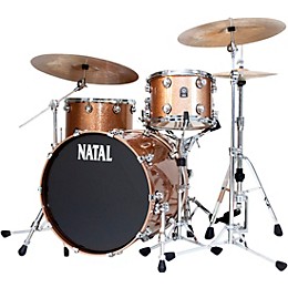 Natal Drums Cafe Racer Traditional Jazz 3-Piece Shell Pack With 18" Bass Drum Champagne Sparkle