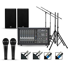 Phonic Complete PA Package with Powerpod 780 Plus Mixer and QSC E Series Speakers 12" Mains