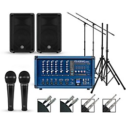 Phonic Complete PA Package with Powerpod 630R Plus Mixer and Yamaha CBR Series Speakers 10" Mains