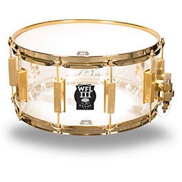 WFLIII Drums Top Hat and Cane Collector's Acrylic Snare Drum With Gold Hardware 14 x 6.5 in.