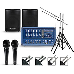 Phonic Complete PA Package with Powerpod 630R Mixer and Kustom KPX Speakers 15" Mains